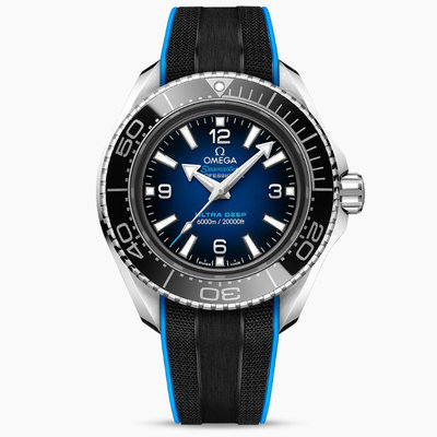 OMEGA 215.32.46.21.03.001歐米茄 手錶 45.5mm 海馬6000 藍面盤 膠錶帶