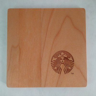 Starbucks 星巴克 星巴克楓木杯墊-方 環保 杯墊 楓木 女神 原木 交換禮物 禮物