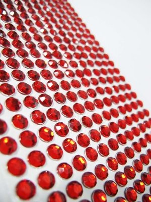 水鑽貼紙 鑽石貼紙 貼鑽 水晶貼鑽 手機裝飾 6mm 紅色另有(紅色 粉紅 銀 金黃 綠 紫)