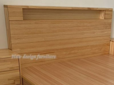 【N D Furniture】台南在地家具-日式極簡風全實木原木色6尺床頭片YH