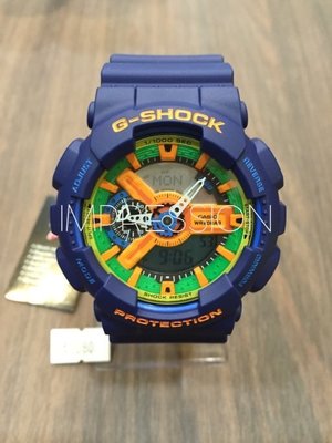 【IMPRESSION】CASIO G-SHOCK GA-110FC-2ADR 限量 錶 GA-110 藍樂高 雙顯指針
