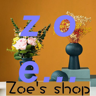 zoe-花器 種植盆 北歐裝飾滿天星干花陶瓷花瓶樣板房客廳餐桌電視柜家居插花小擺件