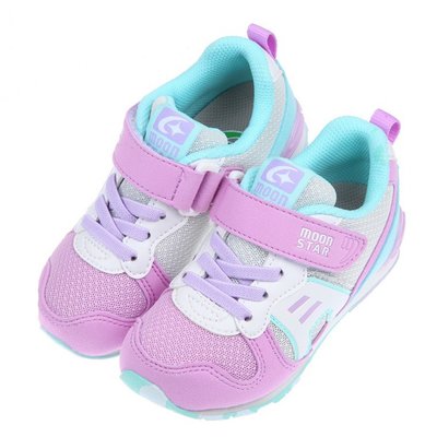童鞋(15~20公分)Moonstar日本月Hi系列粉紫色兒童機能運動鞋I2G239F