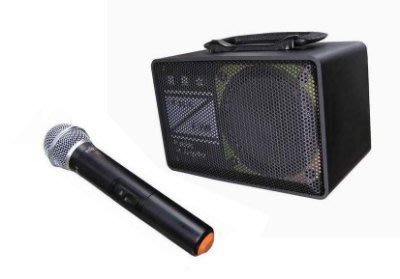 【18650電池麥克風版】60W超大聲FM-101C黑舞士手提攜帶式無線教學擴音機、擴音器、麥克風，無線麥克風擴音機