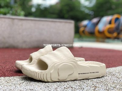 Adidas Adilette 22 3D打印 舒適耐磨拖鞋 米白淺黃 GX6950