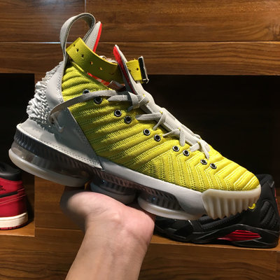 Nike LeBron 16 HFR 機能 灰黃 檸檬黃 運動籃球鞋 男鞋 CI1144-700