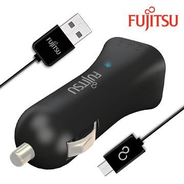 富士通 FUJITSU UC-01 雙USB 車用電源供應器 充電器 (附 Micro USB線 100cm) 2.4A