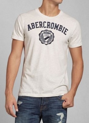 A&F Abercrombie & Fitch麋鹿 徽章 短T 短袖T恤