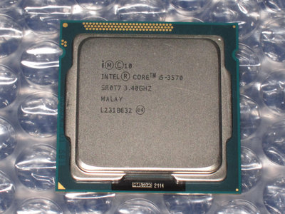 售三代intel Core i5-3570 3.4G 22nm LGA-1155 腳位4核心CPU (1元起標)(良品)