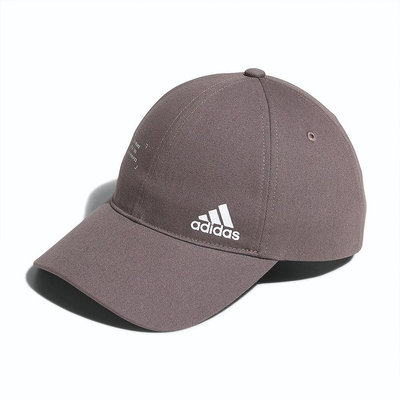 Adidas 愛迪達灰茶色運動帽 遮陽帽 棒球帽 膠印logo帽子 IM5232