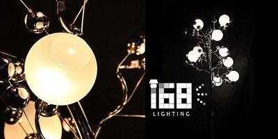 【168 Lighting】 花草系列-銀果白鐘花玻璃電鍍金屬立燈＊G 80137-L＊