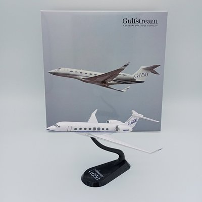 【熱賣精選】【飛模工匠室】灣流G650 1:250公務機飛機模型展示品擺件紙鎮航模