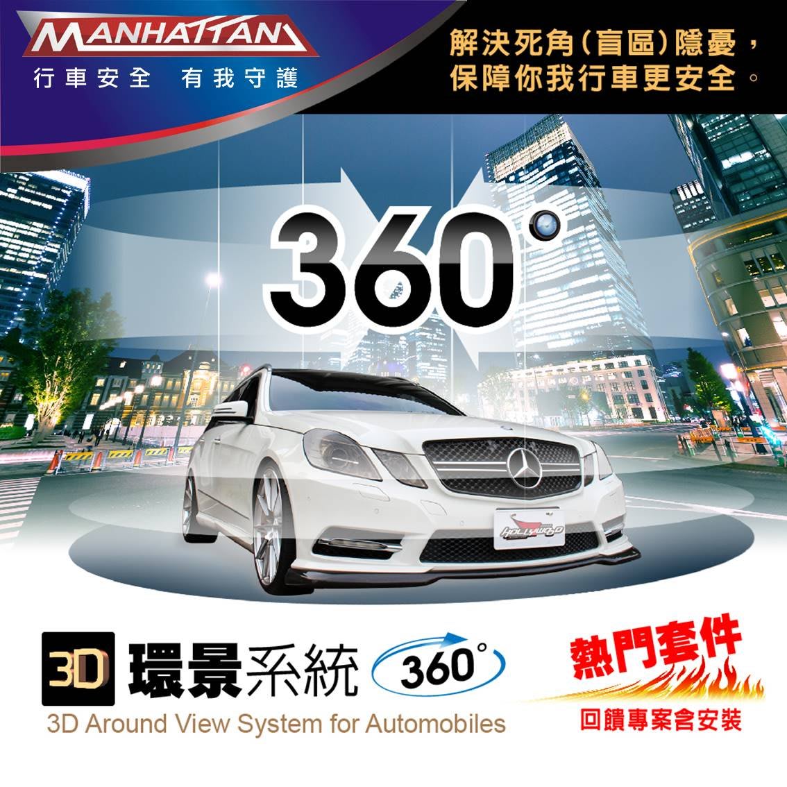 送免費到府安裝 曼哈頓manhattan 車用3d 360度環景系統行車紀錄器 環景 四路 盲區攝影 Yahoo奇摩拍賣