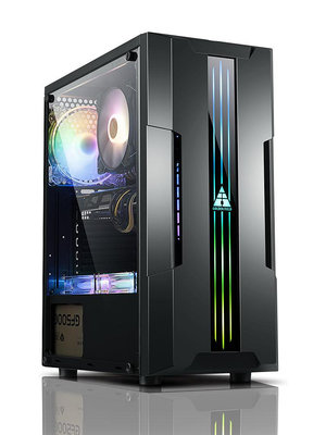 炫豪10I電腦機箱台式主機透明RGB高顏值游戲水冷大機箱matx~菜菜小商鋪
