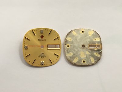 手錶配件庫存老貨適用于2836-2879-2846機芯方形梅花錶盤字面25.5