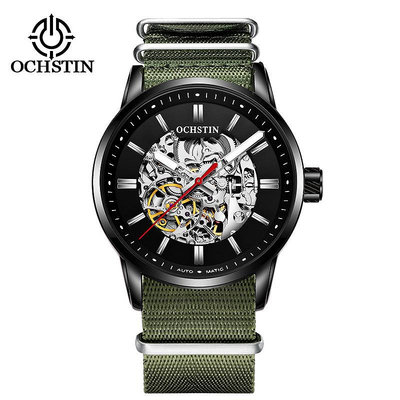 手錶男 瑞士正品OCHSTIN男士時尚機械手錶高檔尼龍帶防水鏤空機械錶爆款