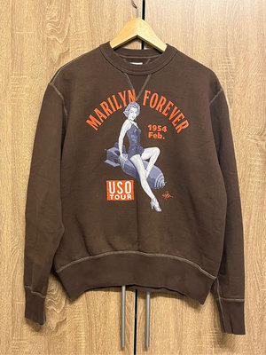 TOYS McCoy sweater shirt 衛衣 大學T 運動套頭衫 美軍 USN公發復刻 42號 咖啡色 夢露版 日本製