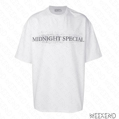 【WEEKEND】 IH NOM UH NIT Midnight Special 男女同款 短袖 T恤 白色 19春夏