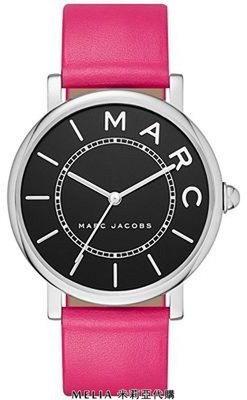 【熱賣精選】MARC JACOBS MJ1540 女士款 手錶 精品錶 石英錶 銀框 桃紅錶帶