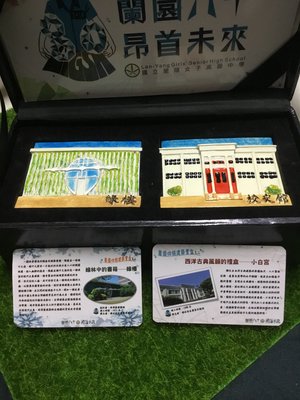 蘭園八十昂首未來 蘭園建築四寶盒之二 綠樓＆小白宮 磁鐵紀念珍藏 物品狀況如相片實際拍攝所示哦！