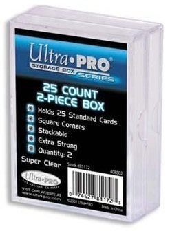 【美】UltraPro硬式透明卡盒 ＃81172 放置25張一般球員卡或超厚卡(2個/1包)適用 NBA MLB 球員卡