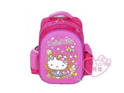 小公主日本精品♥Hello Kitty粉紅金色立體甜點蛋糕圖案兒童護脊書包後背包健康護脊減壓10016305