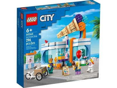 積木總動員 LEGO 樂高 60363 City 冰淇淋店 外盒:28*26*6cm 296pcs