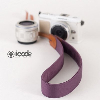 【現貨】iCode 韓國 幸運草 i-Code 活潑紫 P1578 麂皮 通用款 背帶 適用 微單 類單 相機 0331