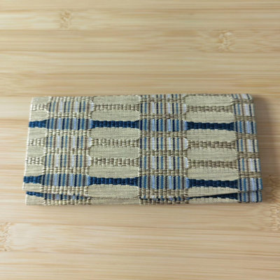 日本北海道傳統手織錢包皮夾老錢包古樸自然純天然植物染色