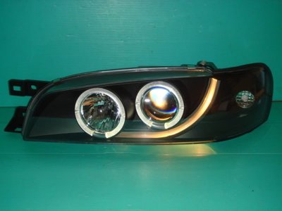 小傑車燈-全新 SUBARU IMPREZA GC8 黑框一体成形燈眉版光圈大燈