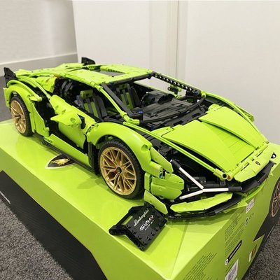 新品 -兼容樂高蘭博基尼拼裝積木保時捷模型巨大型汽車跑車賽車男孩玩具