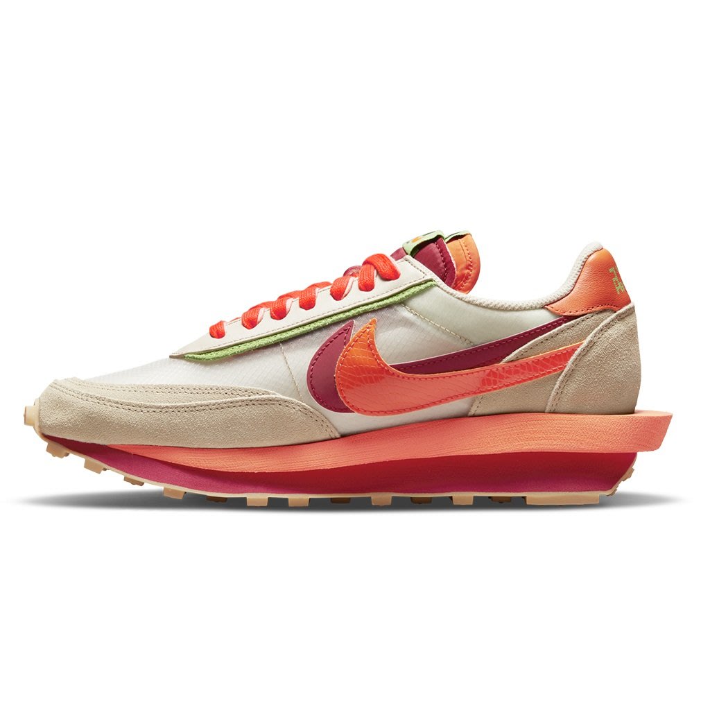 A-KAY0】NIKE X SACAI X CLOT LDWAFFLE ORANGE 米澄紅【DH1347-100