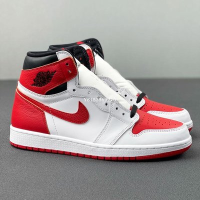 Air Jordan 1 High OG AJ1 白紅 高幫文化減震籃球鞋 555088-161 男鞋
