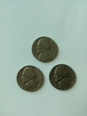 【什坊】 (美國1962,1963.1982銀幣)21.5mm三枚一標