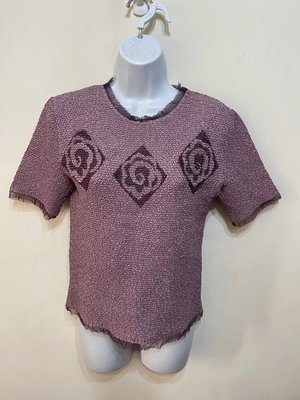 「 全新 」 女版蕾絲折衣短袖上衣（紫色）55