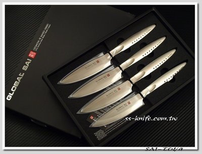 雙雄名家刀品 活動特價《 具良治 》牛排刀組三層夾鋼-4入 型號: SAI-T01/4