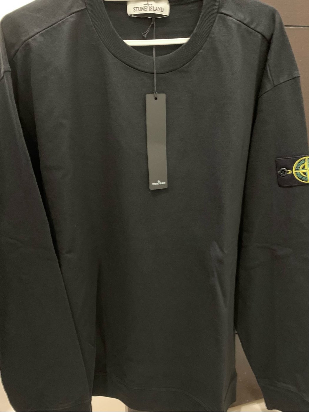 21AW Stone Island Lightweight Sweatshirt 黑色厚棉長袖T恤衛衣大學T