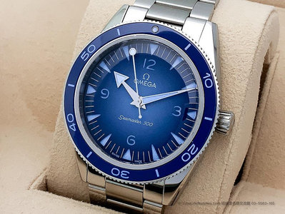 【經緯度名錶】OMEGA 歐米茄 Seamaster 夏日版本 300m 8912大師天文台 漸層藍色錶盤 TWL77135