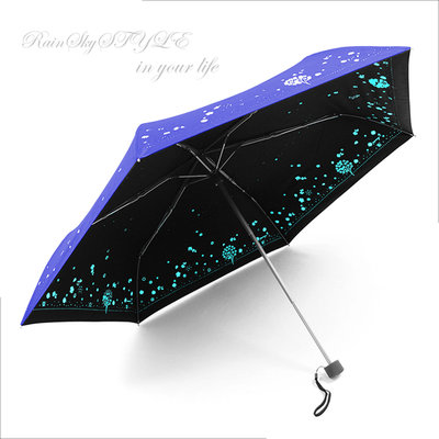 【RAINSKY傘】四季花卉雙絲印-輕量晴雨傘 (深海藍) / 雨傘抗UV傘防曬傘隔光傘防風傘手開傘折傘折疊傘 (免運)