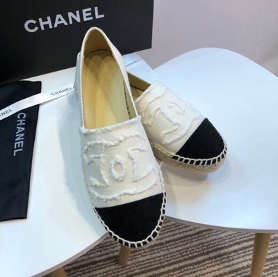 Chanel 小香鉛筆鞋 G29762 New Espadrilles 單寧 CC 休閒鞋 黑/白 現貨