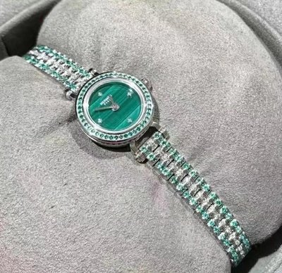專櫃正品 HERMES 最新 福寶 18K白金 祖母綠 滿天星 鑲鑽 手錶（全新現貨！剛從專櫃拿出來）