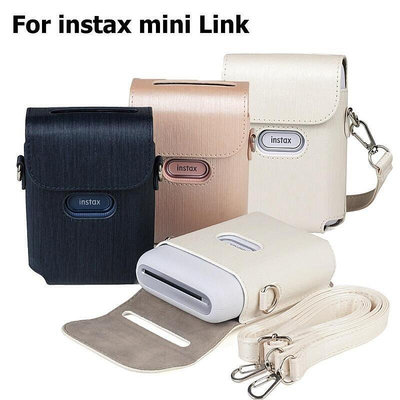 Fujifilm Instax Mini Link 打印機保護套包 PU 皮革收納藍色粉色白