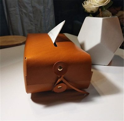 美學空間《雅痞現代風格純手工製牛皮-面紙盒•餐巾盒•家飾品》