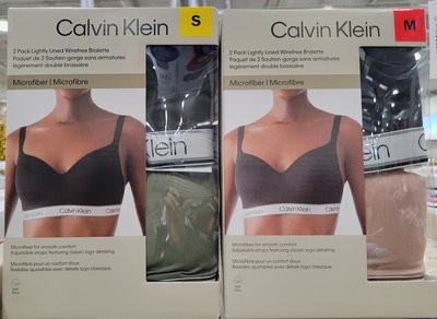 【小如的店】COSTCO好市多代購~Calvin Klein CK 凱文克萊 女無鋼圈內衣(2件組)美國尺寸135503