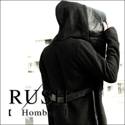 RUSH Hombre (韓國空運 現貨) 暗黑系兩段式袖口仿皮拼接大連帽外套 (男女皆可) (原價1880)