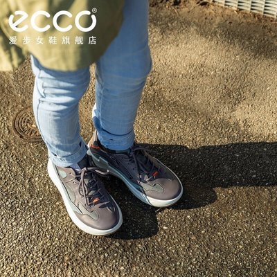 全館免運 ECCO愛步童鞋 兒童拼色運動休閑鞋跑步鞋 賽冬780802 可開發票