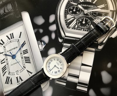 Cartier 稀有純銀框 女錶