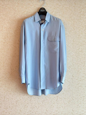 Yohji Yamamoto 80s 布包扣真絲襯衫