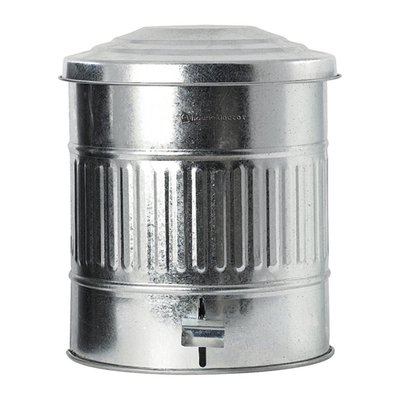 【丹麥House Doctor】銀色金屬垃圾桶 15L 銀色垃圾桶 鐵製垃圾桶 腳踏式垃圾桶 踏板式垃圾桶