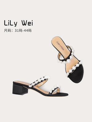 Lily Wei【讀白】夏季外穿拖鞋高級感時尚涼鞋氣質小眾小碼313233-麵包の店